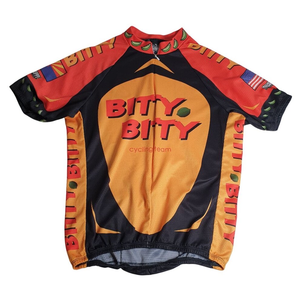 Bitty Bitty Cycling Team Jersey Men L Signed DOSS Racing Top Bike Team Sport